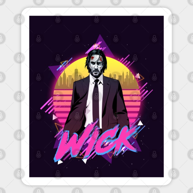 John Wick Retro Sticker by NotoriousMedia